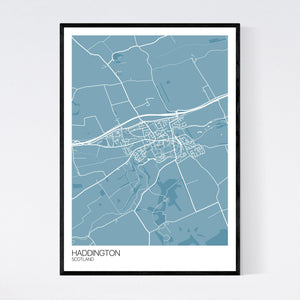 Haddington Town Map Print