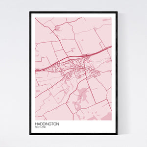 Haddington Town Map Print