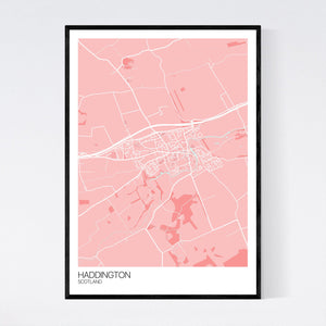Haddington Town Map Print