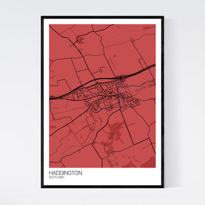 Haddington Town Map Print