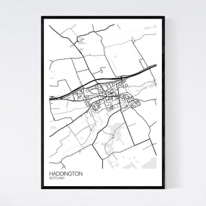 Haddington Town Map Print