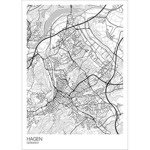 Map of Hagen, Germany