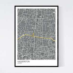 Haggerston Neighbourhood Map Print