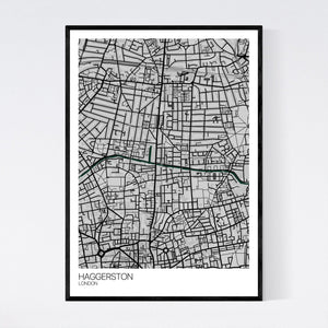 Haggerston Neighbourhood Map Print