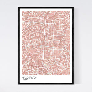 Haggerston Neighbourhood Map Print