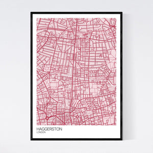 Haggerston Neighbourhood Map Print