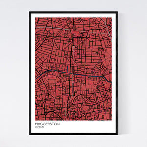 Haggerston Neighbourhood Map Print