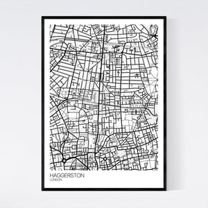 Haggerston Neighbourhood Map Print