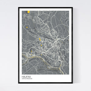 Halifax City Map Print