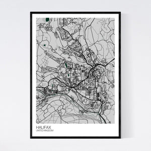 Halifax City Map Print