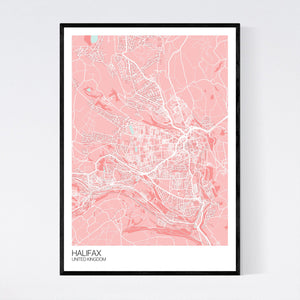 Map of Halifax, United Kingdom