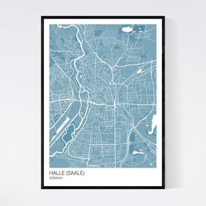 Halle (Saale) City Map Print