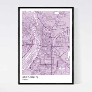 Halle (Saale) City Map Print