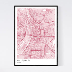 Halle (Saale) City Map Print