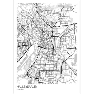 Map of Halle (Saale), Germany