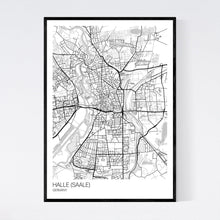 Load image into Gallery viewer, Map of Halle (Saale), Germany