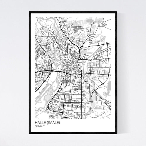 Map of Halle (Saale), Germany