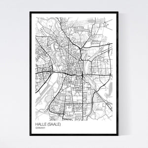 Map of Halle (Saale), Germany
