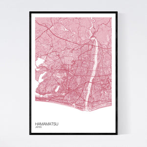 Hamamatsu City Map Print