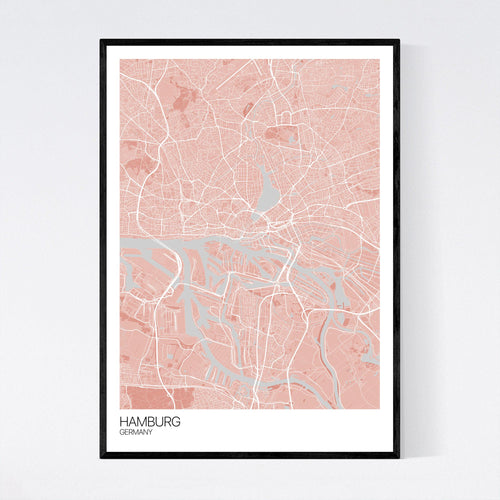 Map of Hamburg, Germany