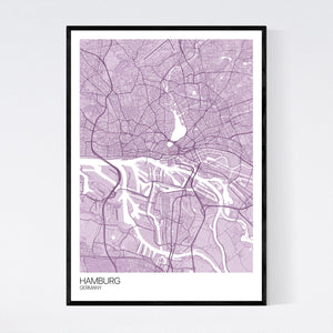 Hamburg City Map Print