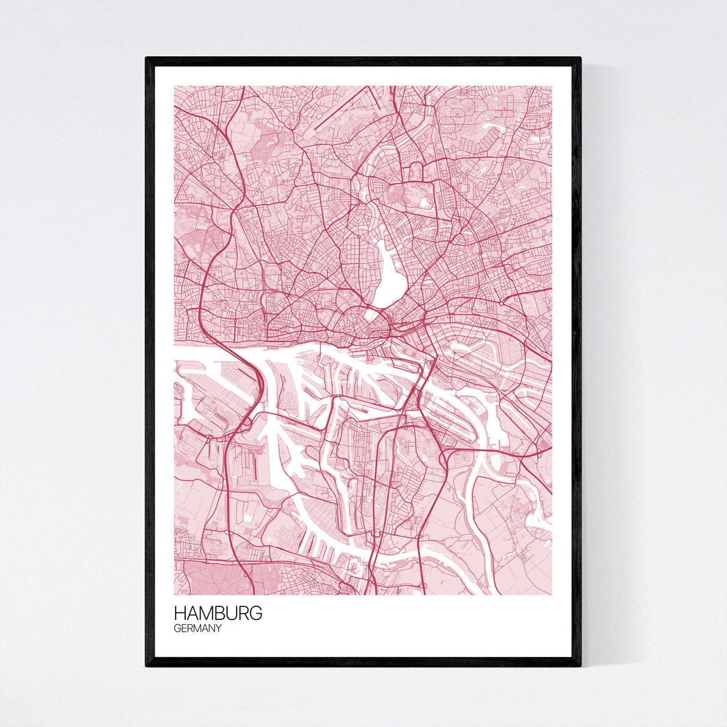 Hamburg City Map Print
