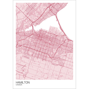Map of Hamilton, Canada