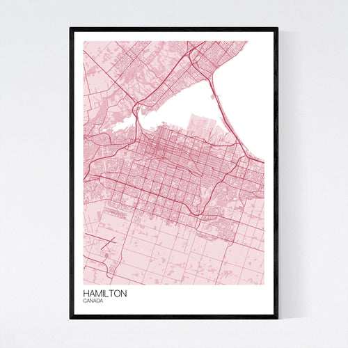 Map of Hamilton, Canada