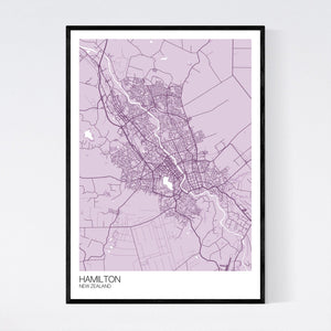 Hamilton City Map Print
