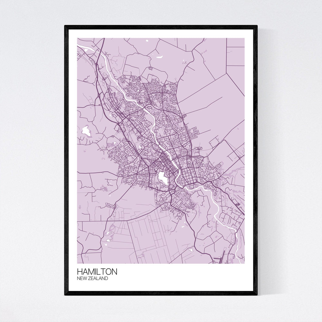 Hamilton City Map Print