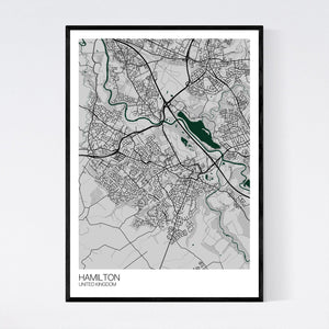 Hamilton City Map Print
