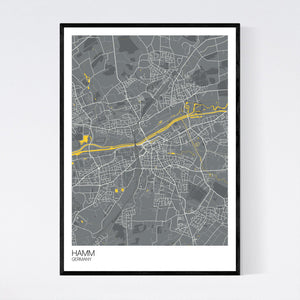 Hamm City Map Print