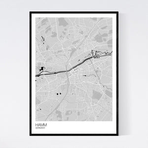 Hamm City Map Print