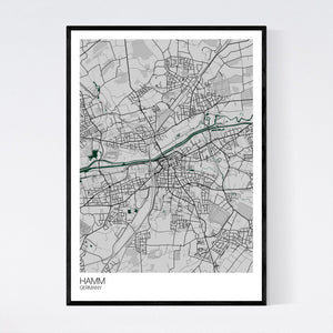 Hamm City Map Print