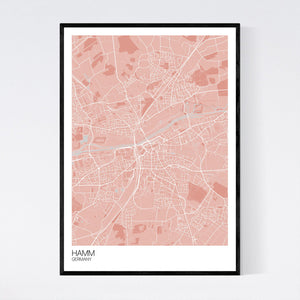 Hamm City Map Print