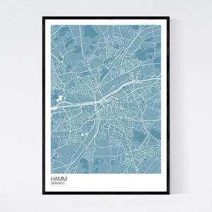 Hamm City Map Print