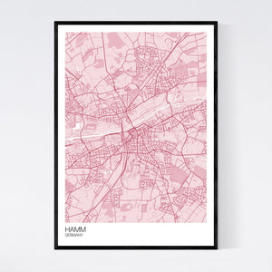 Hamm City Map Print
