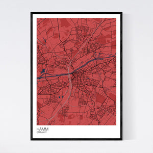 Hamm City Map Print
