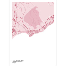 Load image into Gallery viewer, Map of Hammamet, Tunisia
