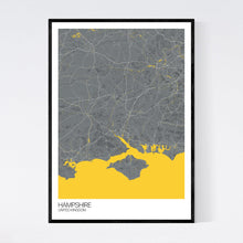 Load image into Gallery viewer, Hampshire Region Map Print