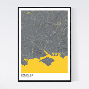 Hampshire Region Map Print