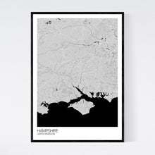 Load image into Gallery viewer, Hampshire Region Map Print
