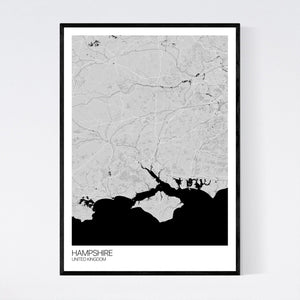 Hampshire Region Map Print