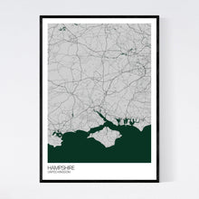 Load image into Gallery viewer, Hampshire Region Map Print