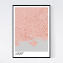 Load image into Gallery viewer, Hampshire Region Map Print