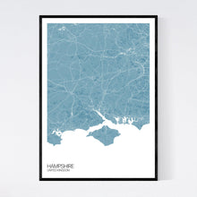 Load image into Gallery viewer, Hampshire Region Map Print