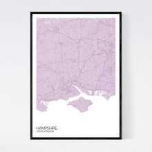 Load image into Gallery viewer, Hampshire Region Map Print