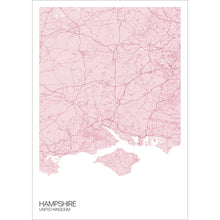 Load image into Gallery viewer, Map of Hampshire, United Kingdom