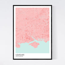 Load image into Gallery viewer, Hampshire Region Map Print