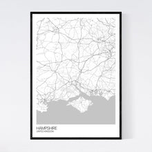 Load image into Gallery viewer, Hampshire Region Map Print